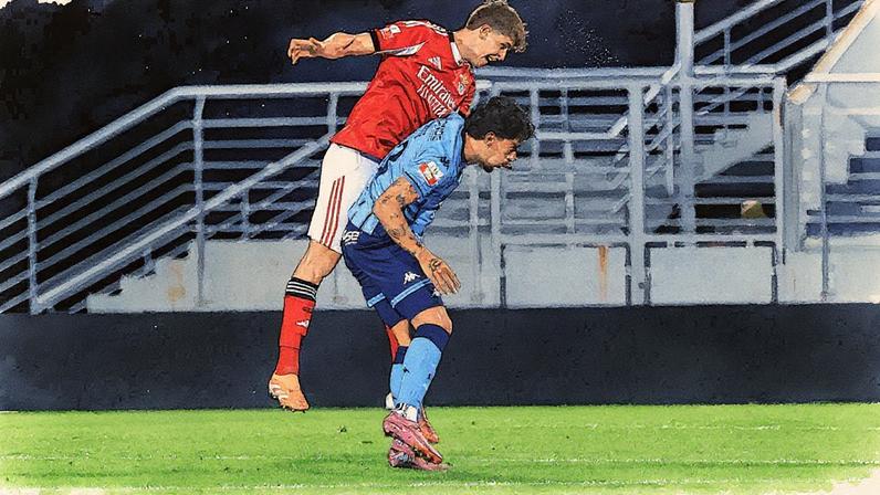 José Mourinho e a sua equipa técnica assistiram a equipa B (Foto: SL BENFICA)