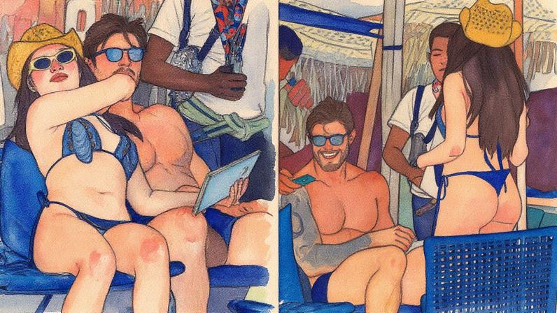 Juliette curte dia de praia com o noivo no Rio de Janeiro