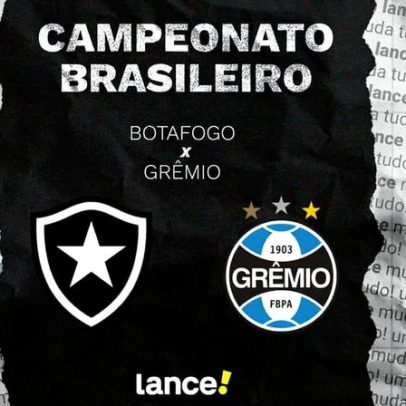 Botafogo e Grêmio duelam no Brasileirão com horário e escalações