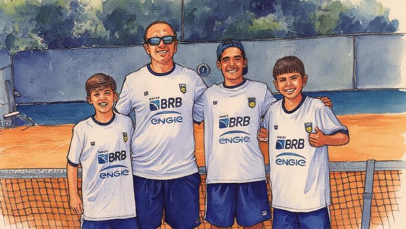 Equipe tem João Aquino, Lorenzo Tassitano, Rafael Azevedo e o capitão Flávio da Rosa (Foto: CBT)