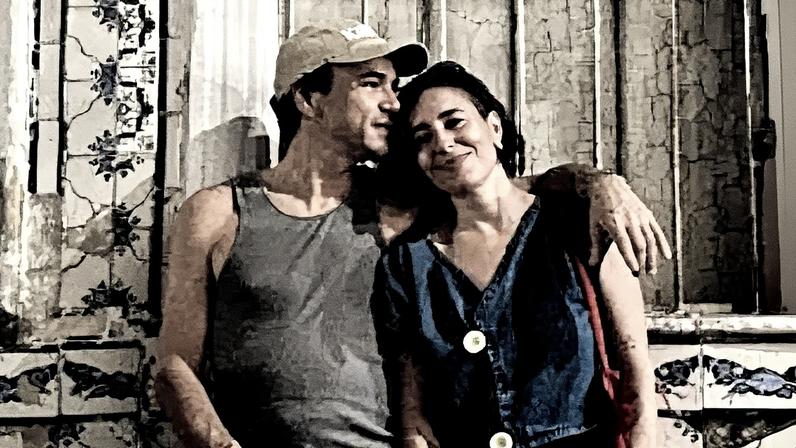 Caio Blat e Fabiana Comparato — Foto: Reprodução/Instagram