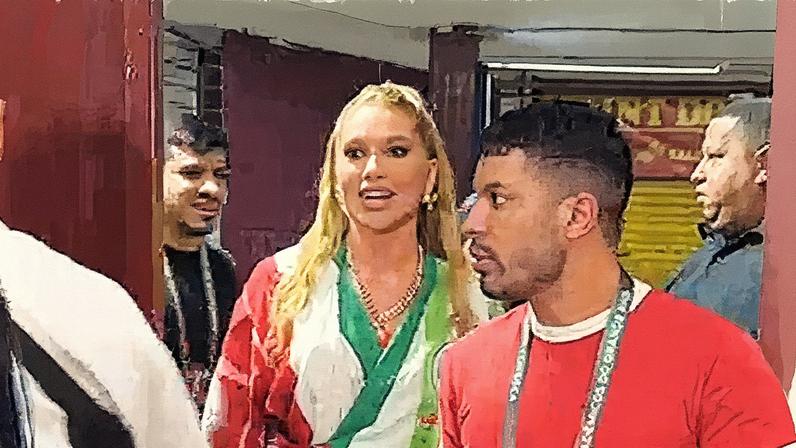 Virgínia marca presença em ensaio da Grande Rio — Foto: Quem