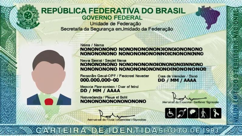Nova carteira de identidade, a CIN. (Foto: Instituto-Geral de Perícias do Rio Grande do Sul)