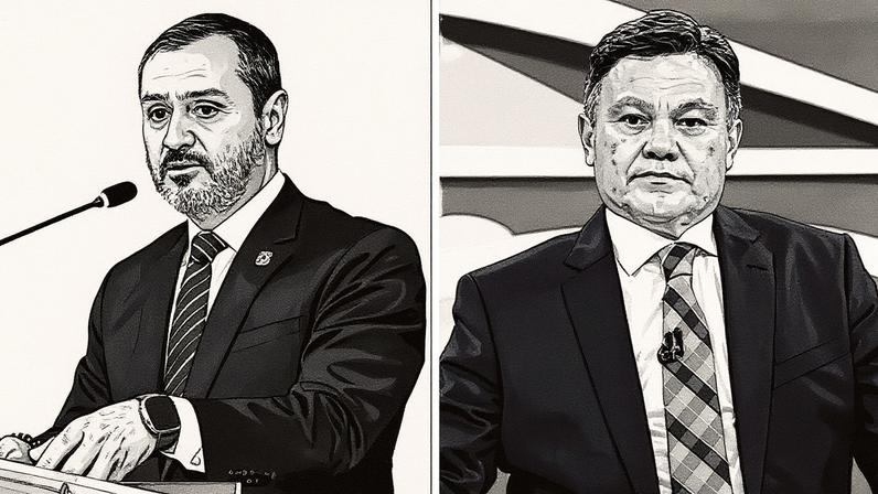 O diretor-geral da PF, Andrei Passos, e o promotor do MP-SP Lincoln Gakyia - Marcelo Camargo/Agência Brasil/Nadja Kouchi/TV Cultura/Reprodução