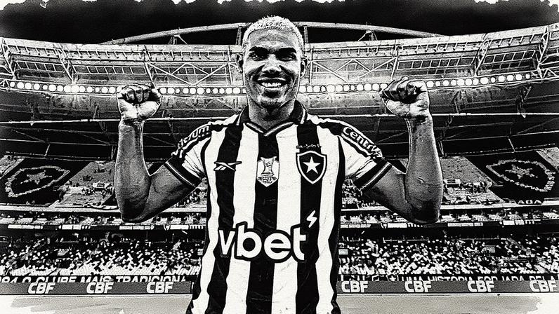 Cuiabano comemora vitória do Botafogo sobre o Bahia pelo Brasileirão (Foto: Vitor Silva/BFR)