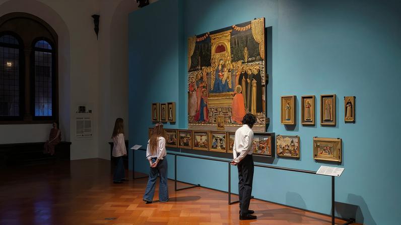 At the Palazzo Strozzi, Fra Angelico’s San Marco Altarpiece has been reassembled with the nine predella panels that originally ran underneath it Ela Bialkowska/OKNO Studio