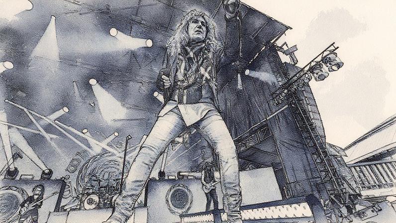 David Coverdale from Whitesnake performs outside the Vikingship arena on June 02, 2022 in Hamar, Norway.