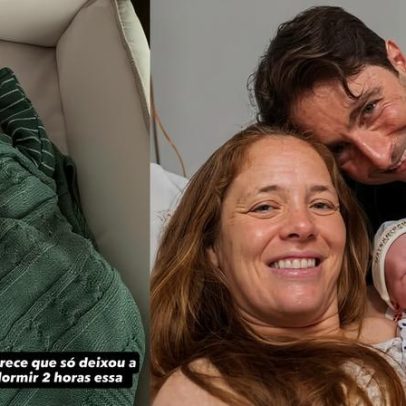 Ketlen Wiggers do Santos mostra filho recém-nascido e comenta noite sem dormir