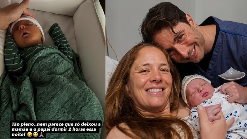 Nasce Lucca primeiro filho de Ketlen Wiggers e Ricardo Eid — Foto: Reprodução/Instagram e @estudiomater