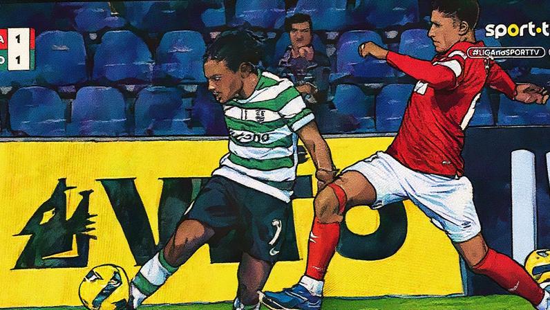 Lance polémico nos instantes finais do Santa Clara-Sporting