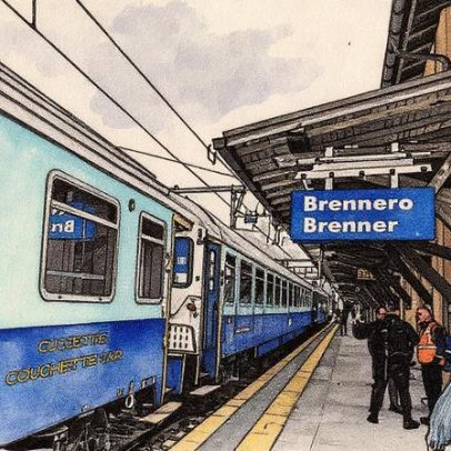 Trem leva passageiros aos mercados de Natal entre Itália e Alemanha