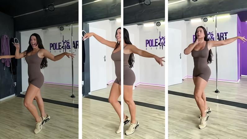 Ex-BBB Fernanda Bande participa de aula de samba