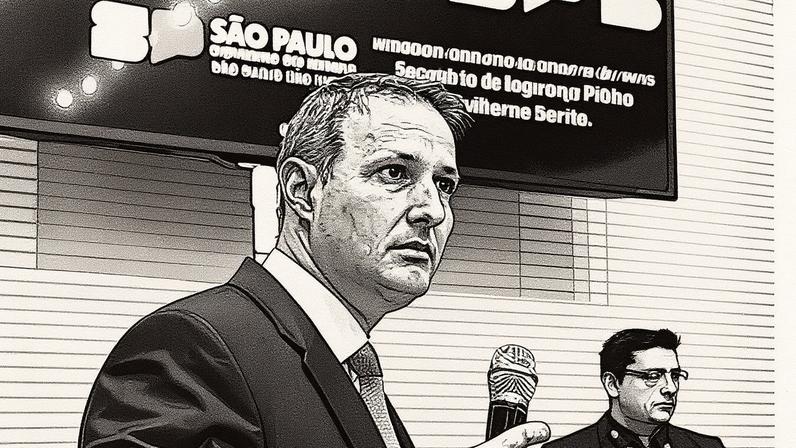 O Secretário de Segurança Pública de São Paulo, Guilherme Derrite. Foto: Marco A. Cardelino/Alesp