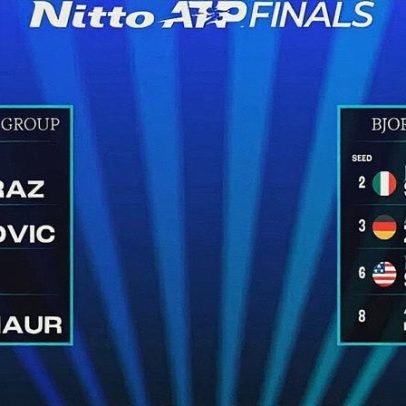 Djokovic cai no grupo de Alcaraz nas Finais do ATP e Zverev fica com Sinner