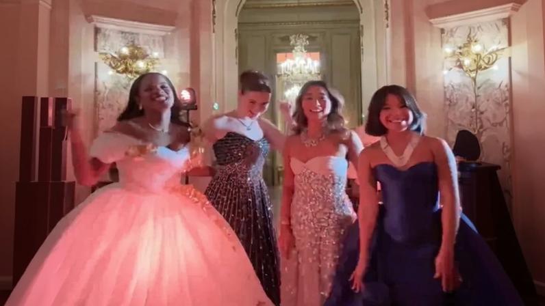 Bronwyn Vance made her society debut at Le Bal des Débutantes in Paris on Saturday, wearing a Stéphane Rolland haute couture gown. bronwyn_v/Tiktok