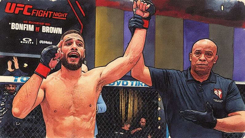 Gabriel Bonfim venceu Randy Brown no UFC Vegas 111 (Foto: Jeff Bottari/Zuffa LLC)
