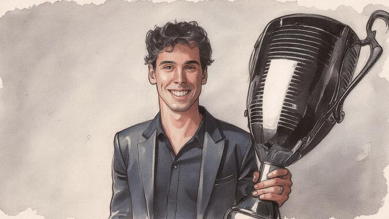 Gabriel Bortoleto em premiação da FIA (Foto: Reprodução / F2)