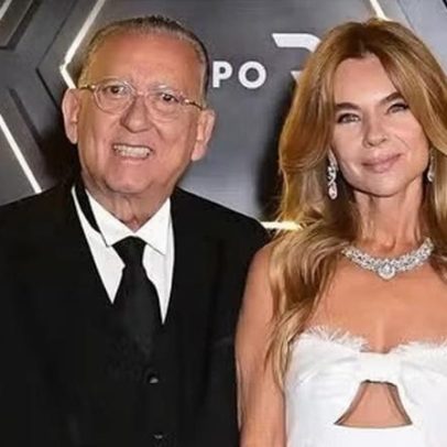 Galvão Bueno e esposa celebram 25 anos de casamento com foto antiga
