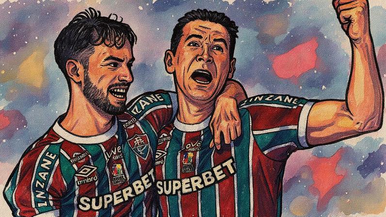 Martinelli e Ganso em ação pelo Fluminense (Foto: MARCELO GONÇALVES / FLUMINENSE F.C.)