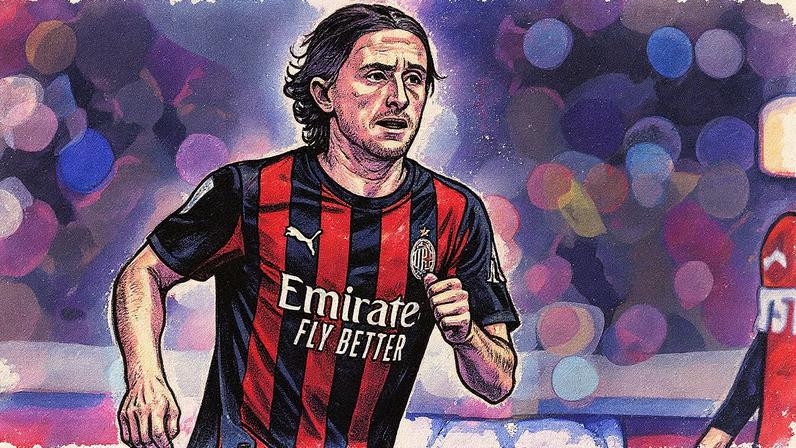 Luka Modric em ação pelo Milan no Campeonato Italiano — Foto: Getty Images