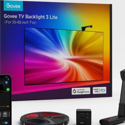 Iluminação de TV Govee cai para poucos dólares e transforma TV em cinema econômico