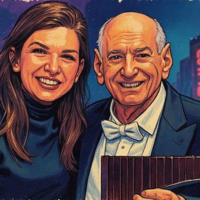 Halep realiza sonho de conhecer Zamfir e a orquestra de André Rieu