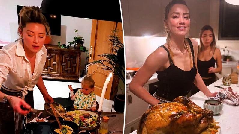 Amber Heard gave a rare look at daughter Oonagh in sweet Thanksgiving snaps. amberheard/Instagram