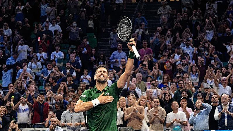 O sérvio Novak Djokovic comemora vitória no ATP 250 de Atenas, na Grécia (Reprodução)