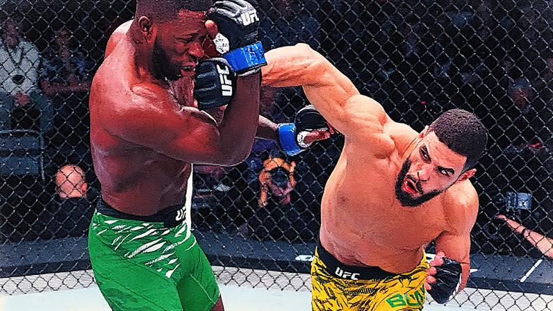 Gabriel Bonfim venceu Randy Brown na luta principal do UFC Vegas 111. (Foto por Jeff Bottari/Zuffa LLC)