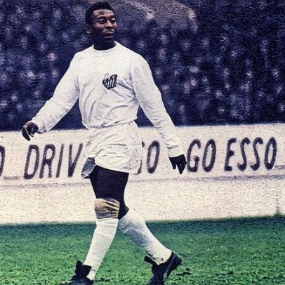Pelé brilha no Parque Antarctica em goleada do Santos sobre o Palmeiras em 1974