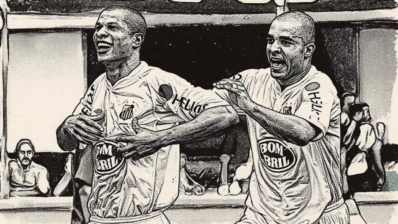 Alex Rodrigo Dias da Costa (direita), o “Canhão da Vila”, foi bicampeão brasileiro pelo Santos e colecionou títulos por PSV, Chelsea e PSG antes de encerrar a carreira no Milan.