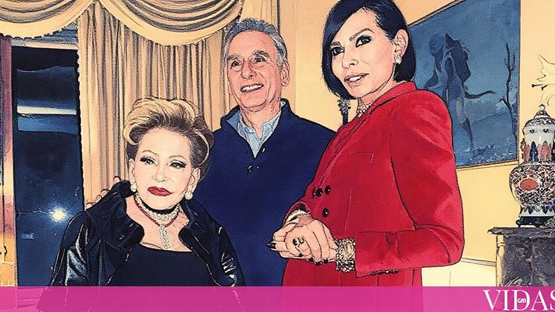 José Castelo Branco com o enteado Roger e Betty Grafstein