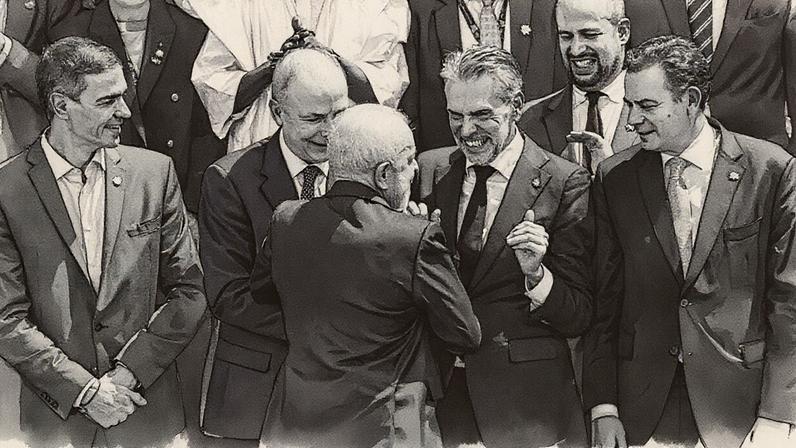 Líderes mundiais reuniram-se em Belém para a Cimeira do Clima, antecedendo a COP30 — FOTO: EPA/ANTONIO LACERDA