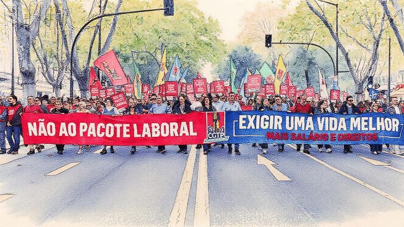 Manifestação convocada pela CGTP contra pacote laboral do Governo FOTO: António Cotrim/Lusa