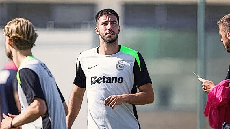 Gonçalo Inácio no treino do Sporting