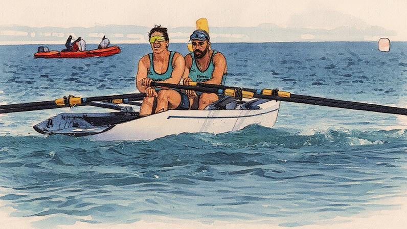 Afonso Costa e Patrícia Batista, competem no Mundial de remo de mar em Antália