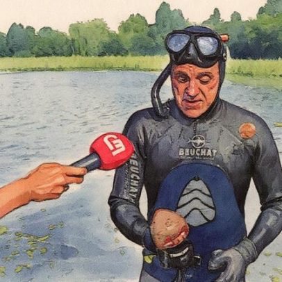 Cristiano Ronaldo atira microfone da CMTV em lago durante Euro 2016