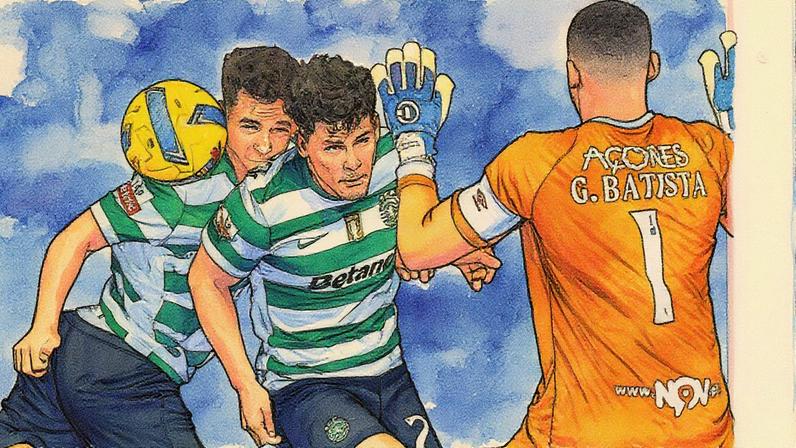 Pote marcou o primeiro golo no triunfo do Sporting frente ao Santa Clara