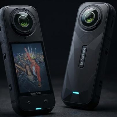 Insta360 X5 8K 360° fica mais barata que câmeras de ação básicas