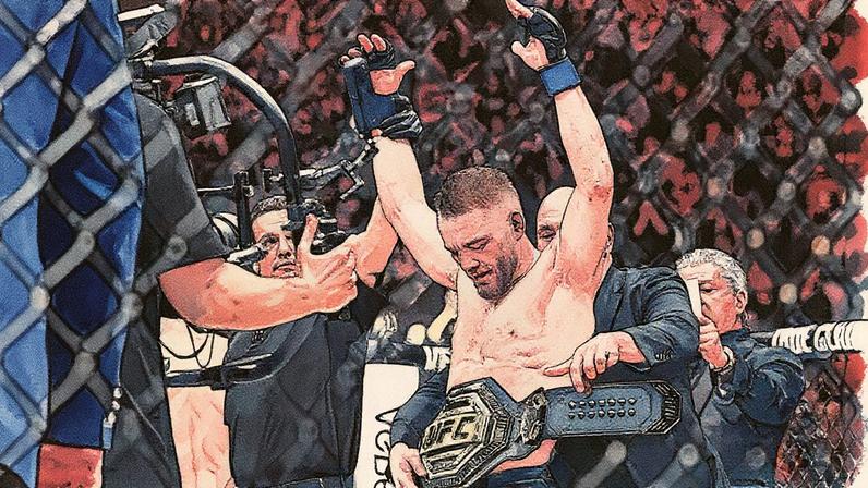 Jack Della Maddalena comemora cinturão do UFC (Foto: Reprodução/Instagram: @jackdellamaddalena)