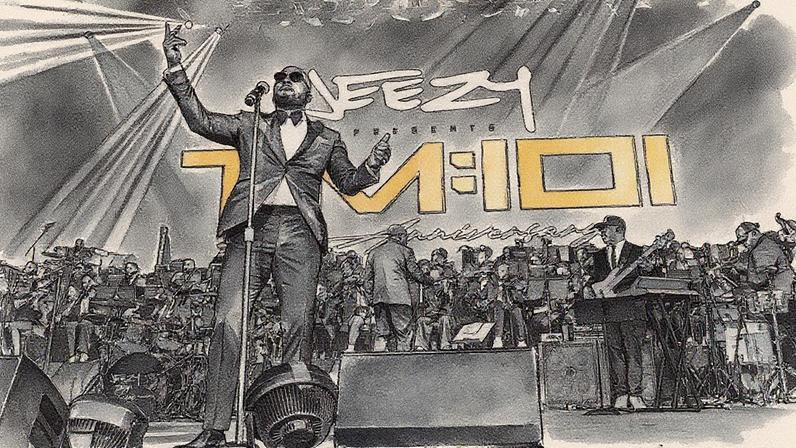 Jeezy performs with The Color of Noize orchestra composed by Derrick Hodge during ‘TM:101 Live’ in Las Vegas.