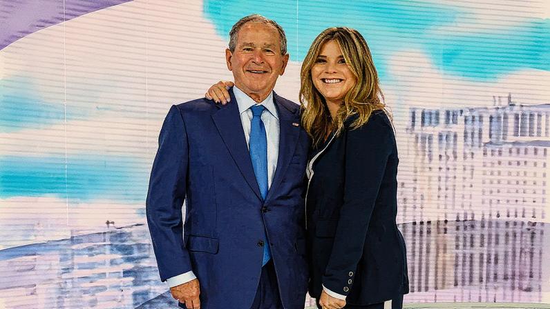 Jenna Bush Hager’s “Today” co-hosts pressed her on why her dad refuses to appear on her show — even if she flew to his native Texas to film it. NBCU Photo Bank via Getty Images