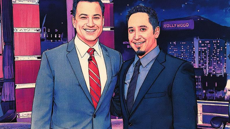 Jimmy Kimmel and Cleto Escobedo III on April, 2012