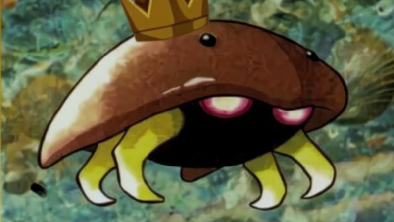 A Kabuto 1st edition card wearing a crown.