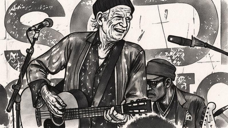 Keith Richards performs at the Soho Sessions honoring Bruce Willis in New York on November 5th, 2025.