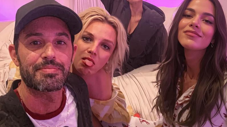Britney Spears enjoyed a sleepover with Kim and Khloé Kardashian on Friday night. Instagram/@kimkardashian