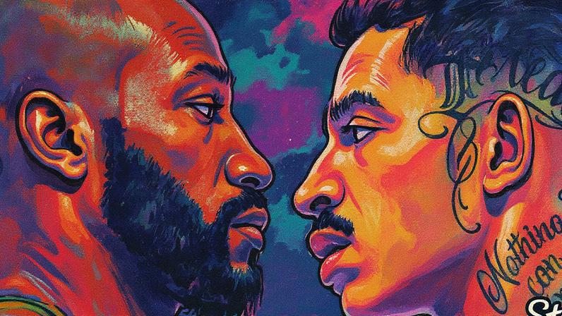 Última encarada entre Leon Edwards e Carlos Prates antes do UFC 322 (Foto: Reprodução/X/UFC)