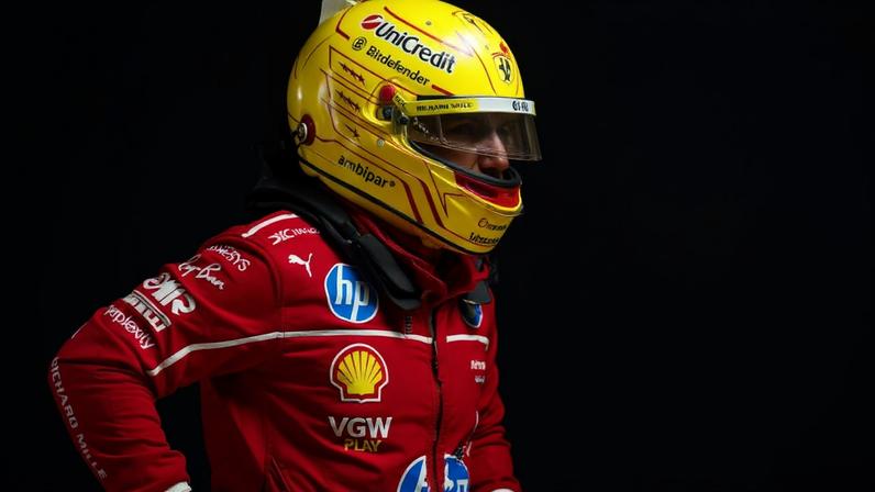 Lewis Hamilton, da Ferrari, no GP dos Estados Unidos pela F1 2025 (Foto: Rudy Carezzevoli/Getty Images/AFP)