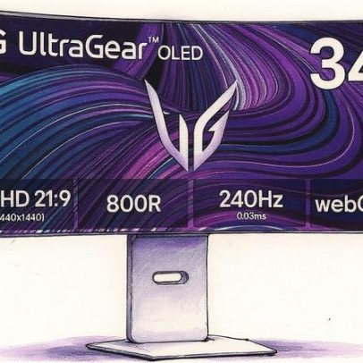 Monitor curvo de 34 polegadas da LG com 240 Hz atinge mínimo histórico