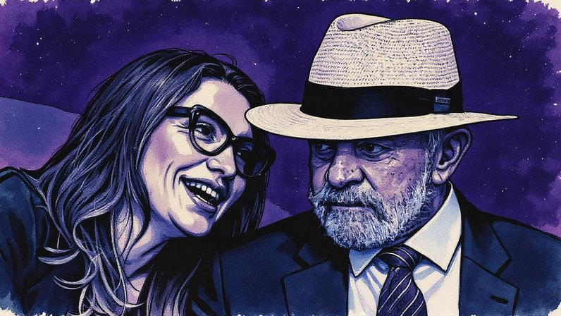 Lula condecorou Janja, Moraes e Felipe Neto com o mais alto grau da Ordem do Mérito Educativo. (Foto: EFE/Andre Borges)